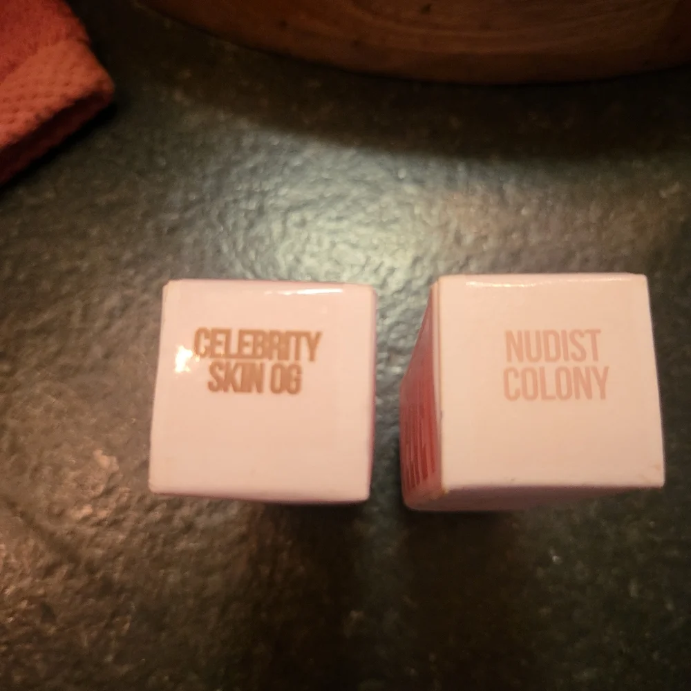 LOT OF TWO Nudist Colony & Celebrity Skin Jeffree Star Velvet Trap Lipstick NEW